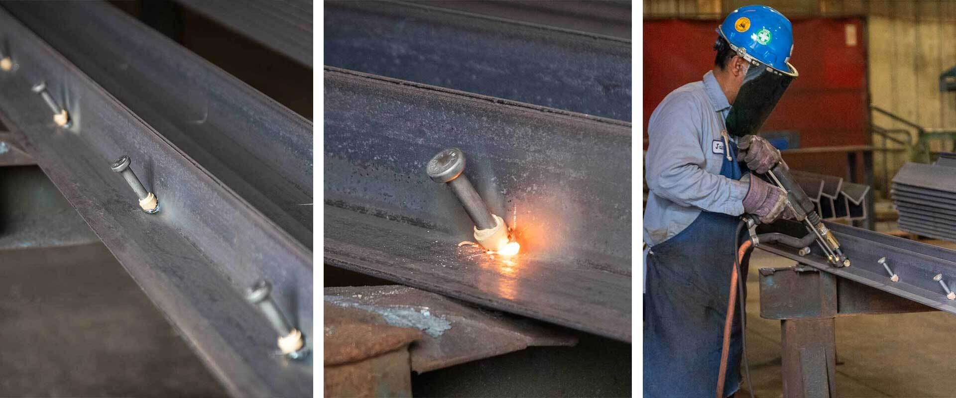 Stud Welding Curb Angles Process